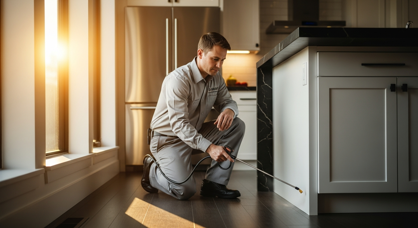 Professional pest control technician