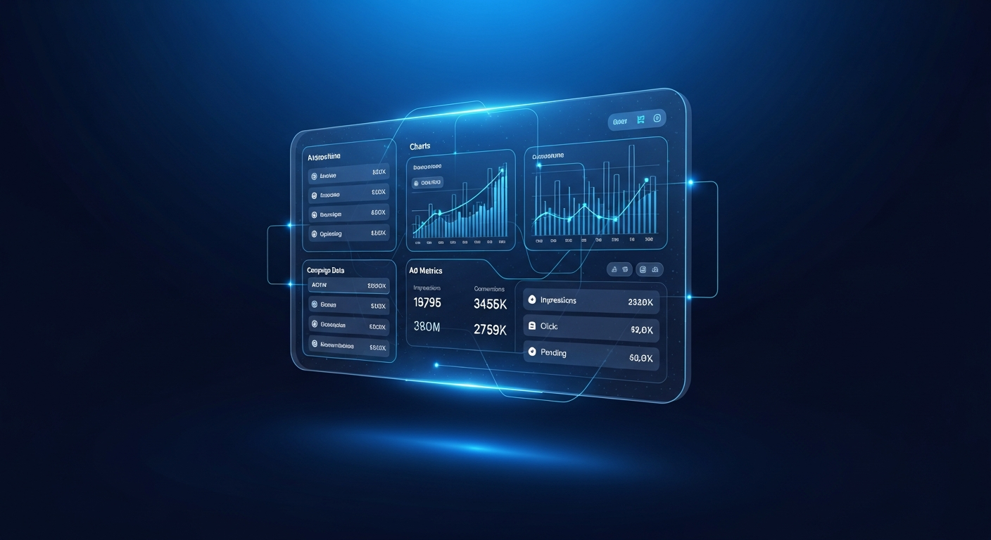 AI dashboard holographic concept