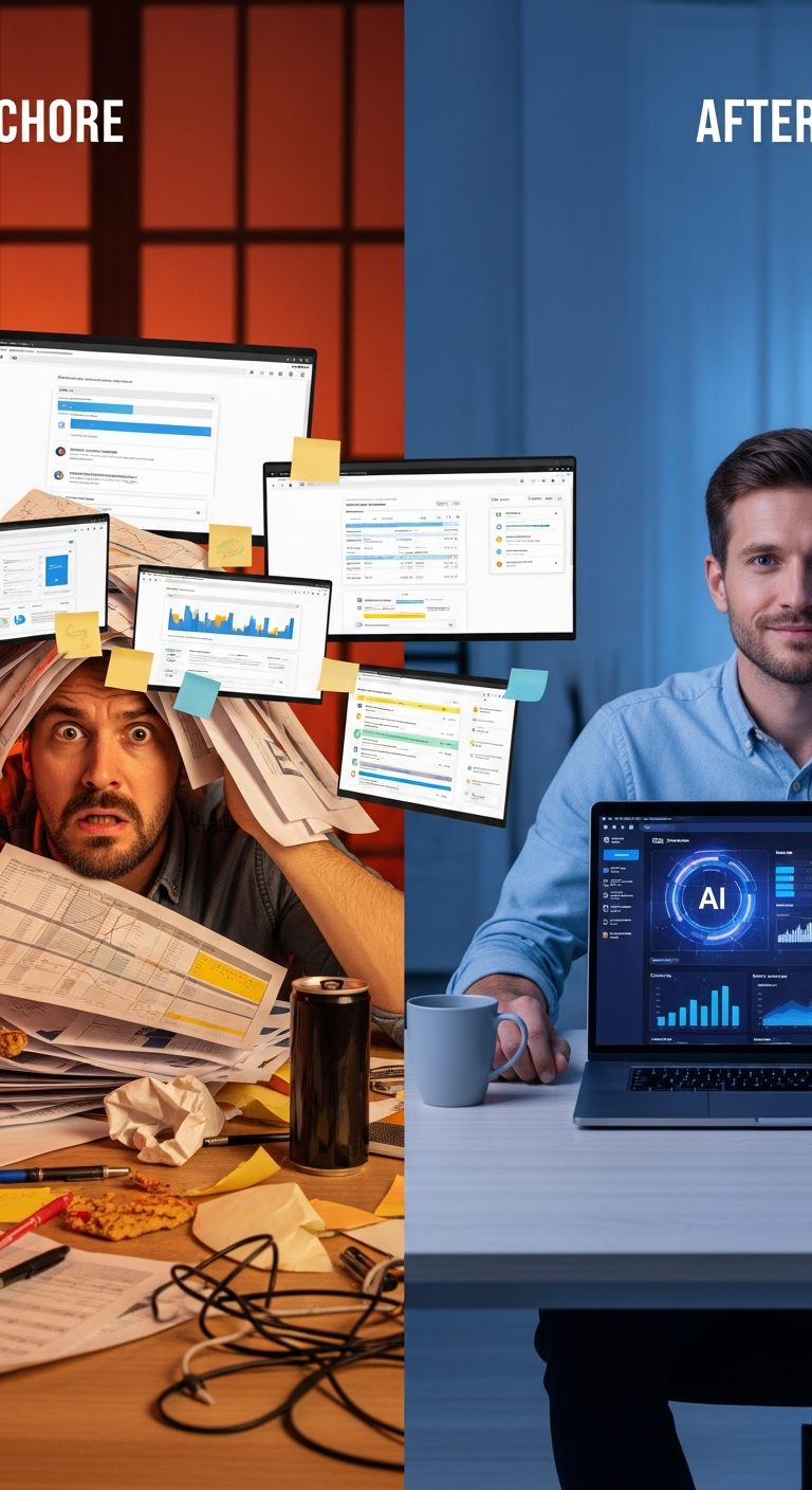 Before and after agency chaos vs calm