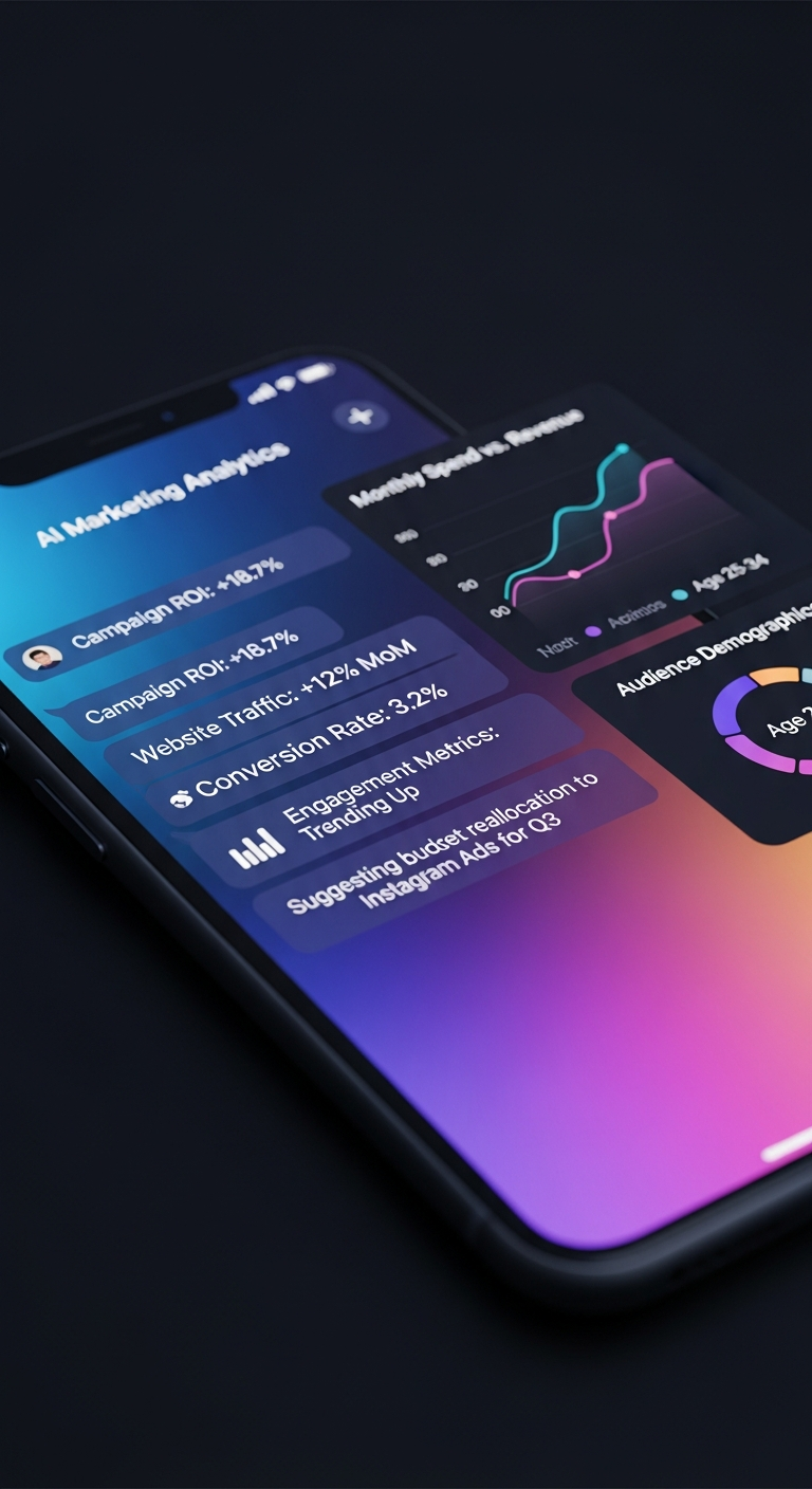 AI chat interface on smartphone