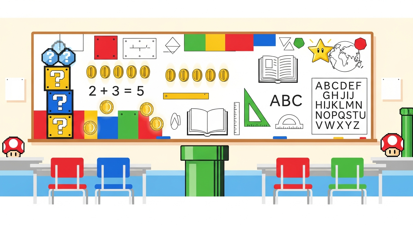 Super Mario classroom activities blog header