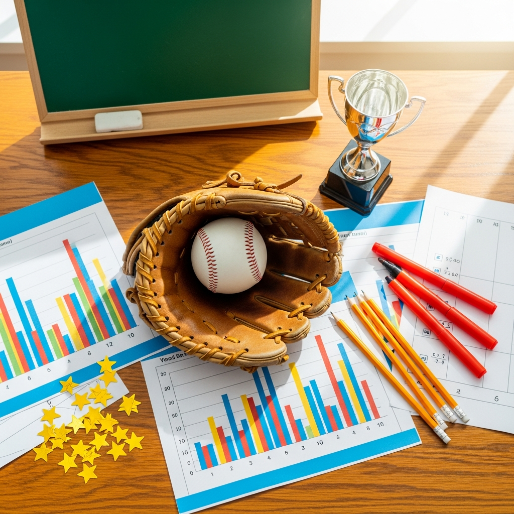 Baseball-themed educational materials