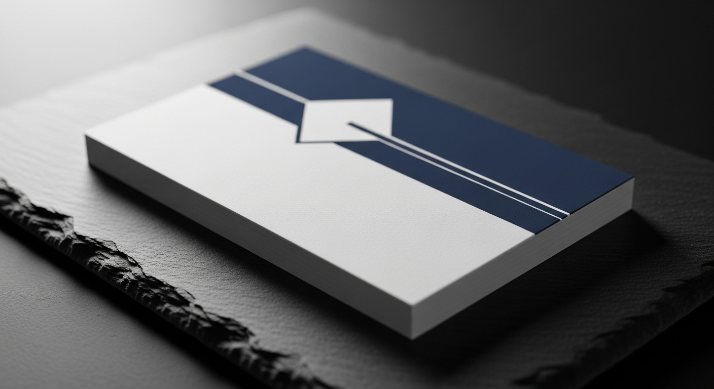 Business card mockup on dark surface