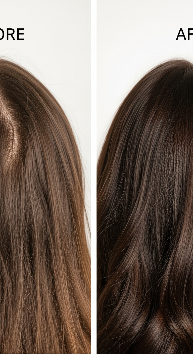 Hair transformation before and after