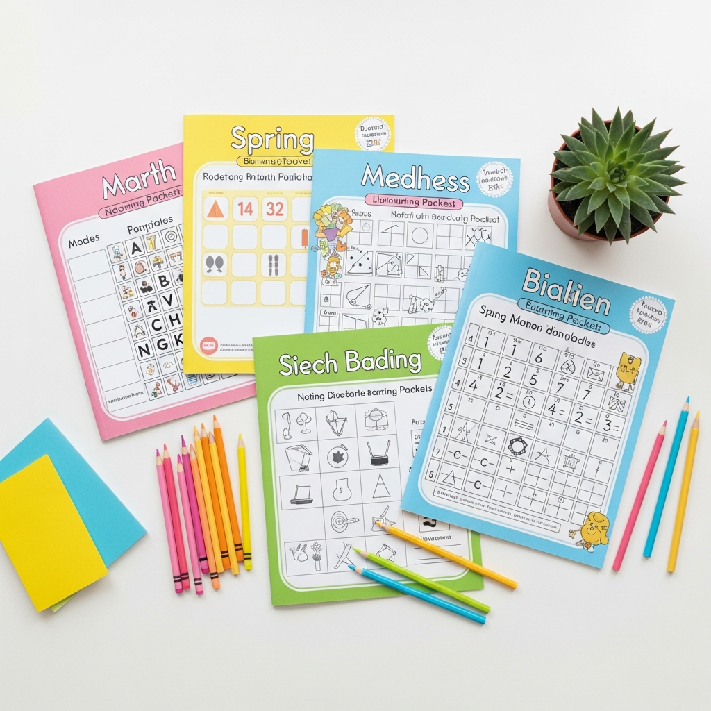Colorful educational packets