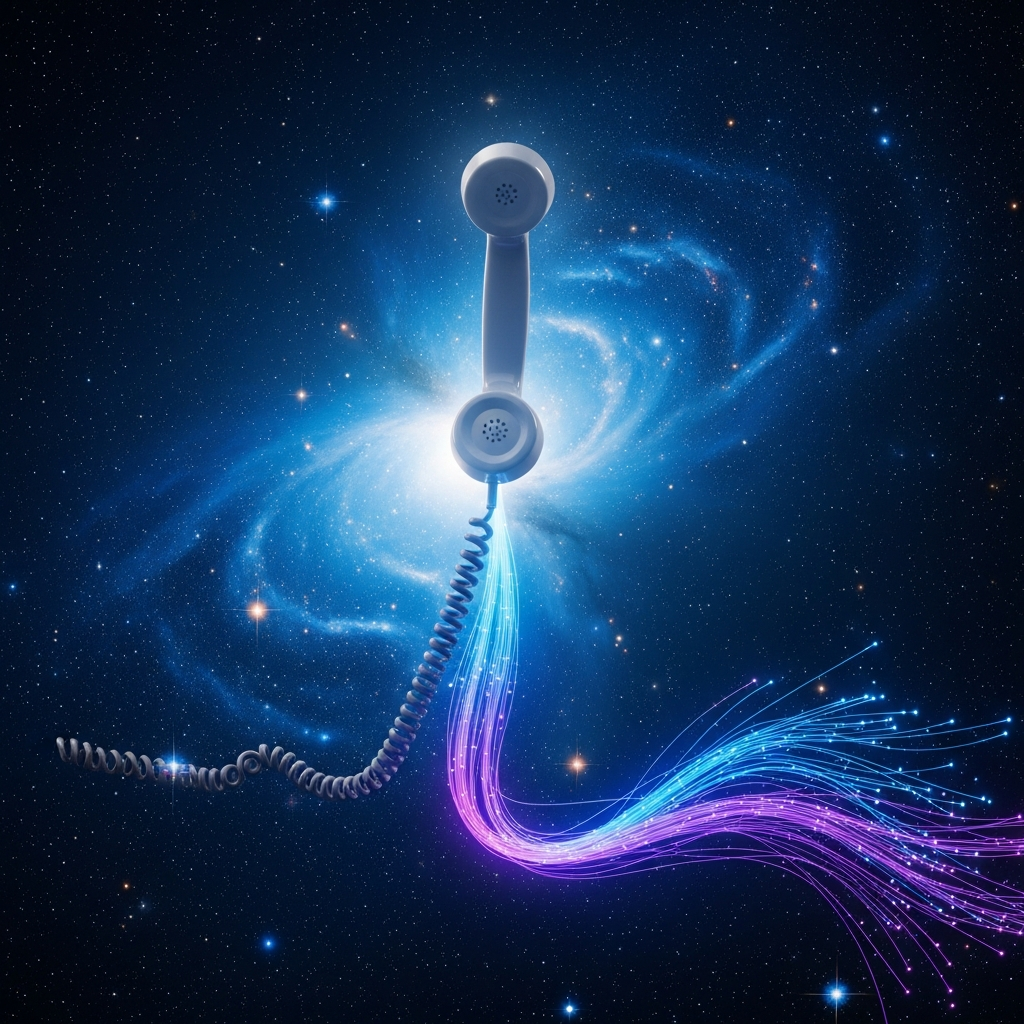 Space-themed phone ad