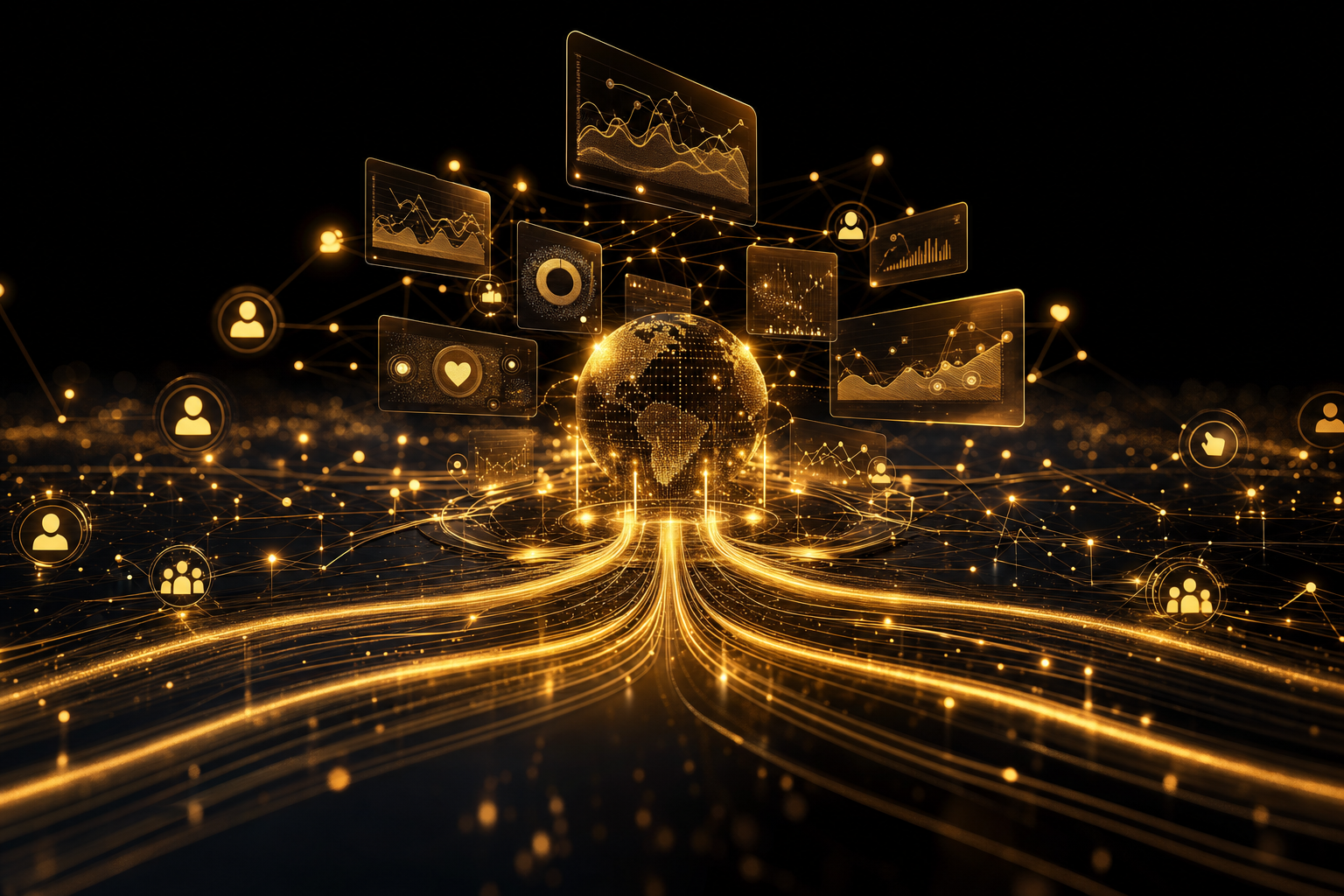Digital reach and social media presence visualization