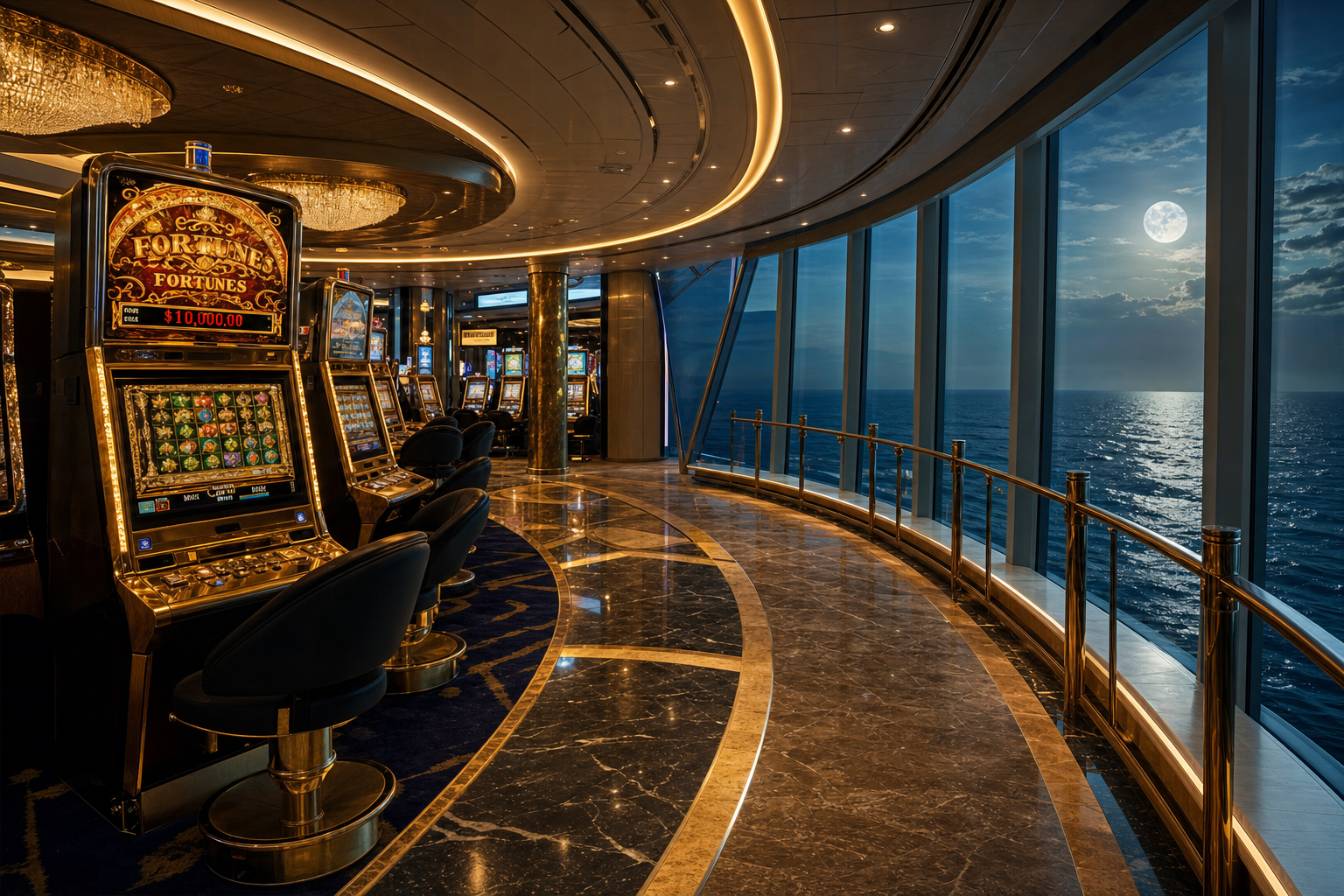 Luxury cruise ship casino