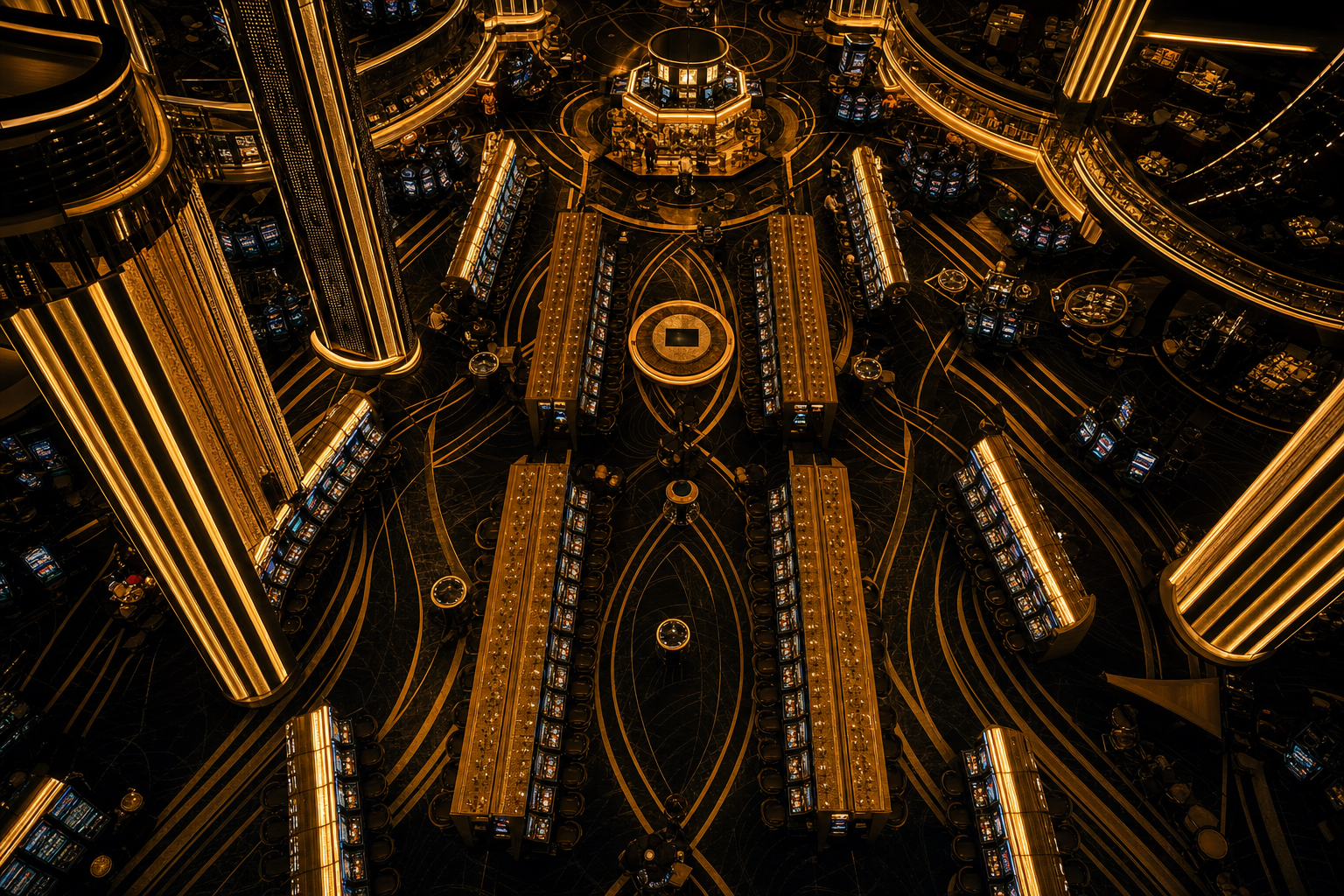 Casino floor aerial view
