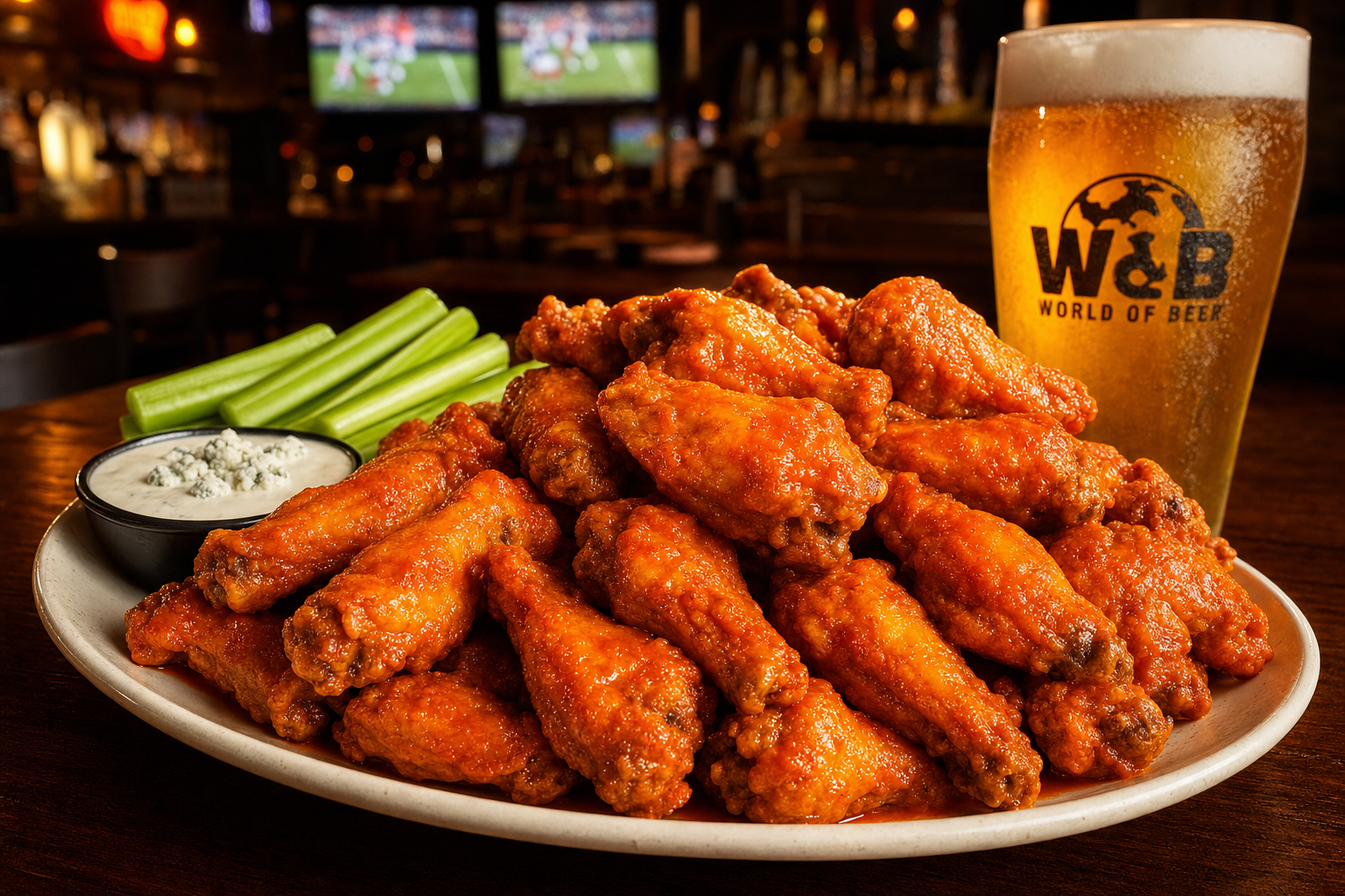 Ugly Dog famous buffalo wings with blue cheese