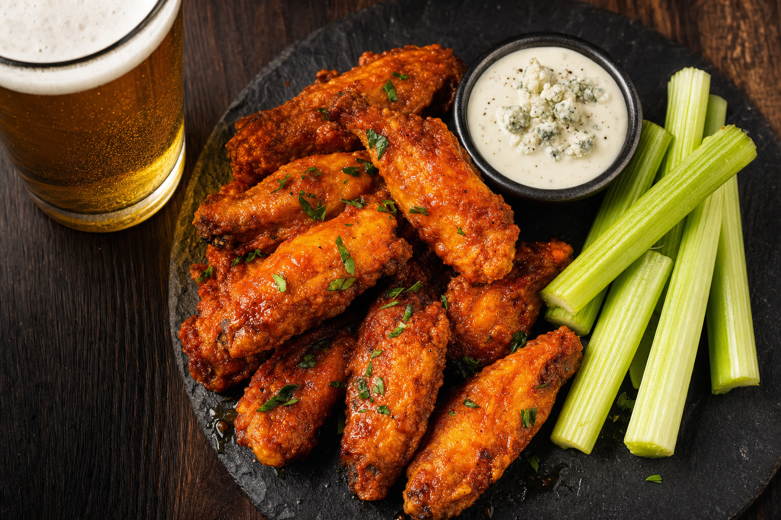 Buffalo wings platter at Ugly Dog Sports Cafe