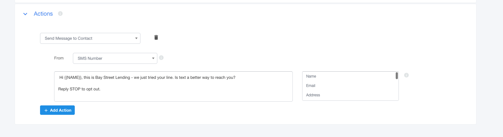 Before - Plain text email