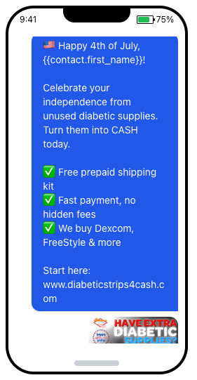 DS4C 4th of July SMS