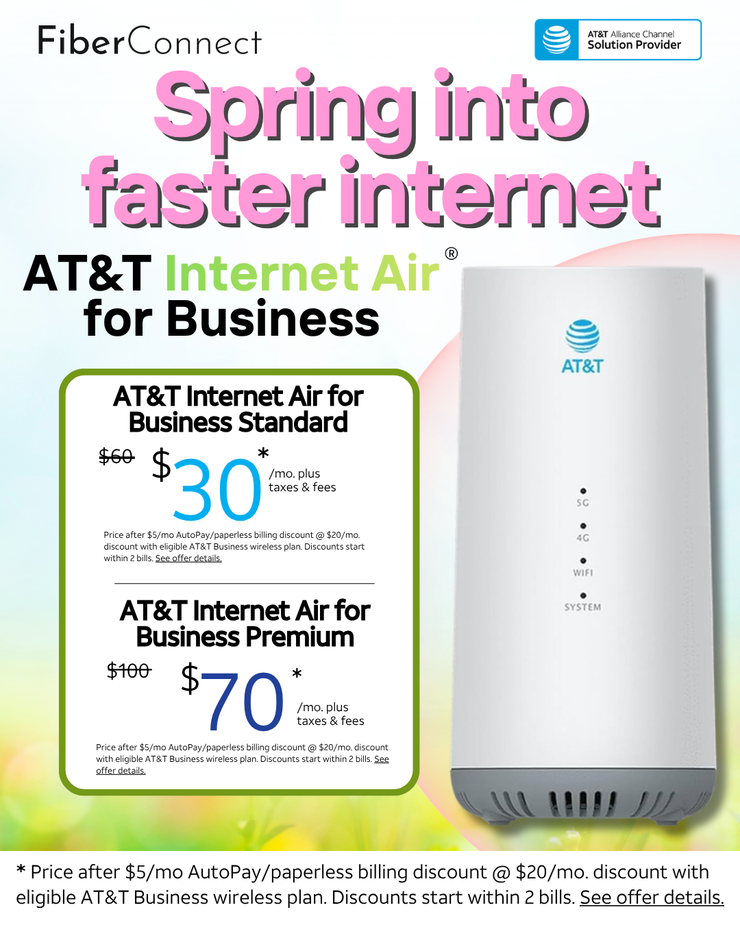 Fiber Sales spring ad creative 1
