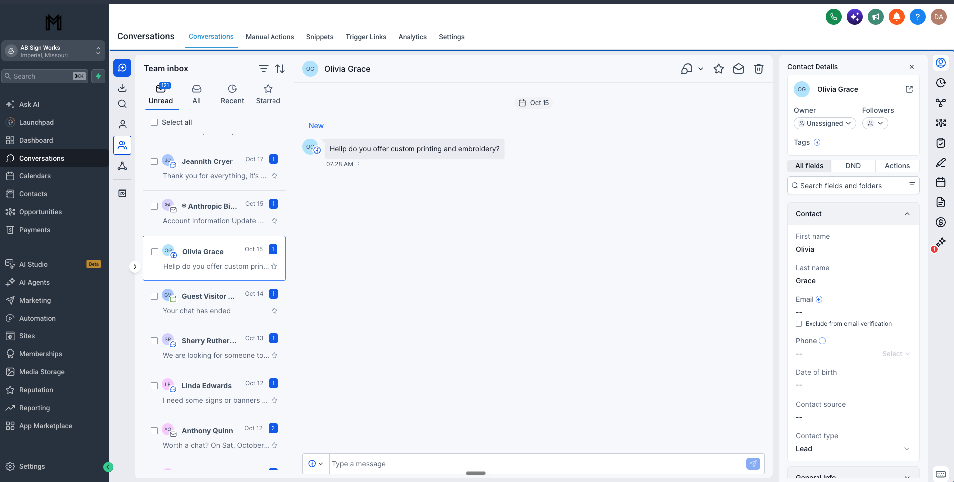 SignWorks Melleka App Conversations