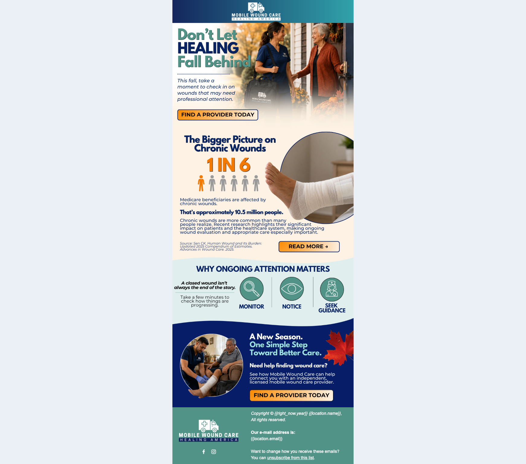 Wound Care Email Campaign