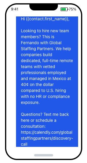 SMS Drip Message
