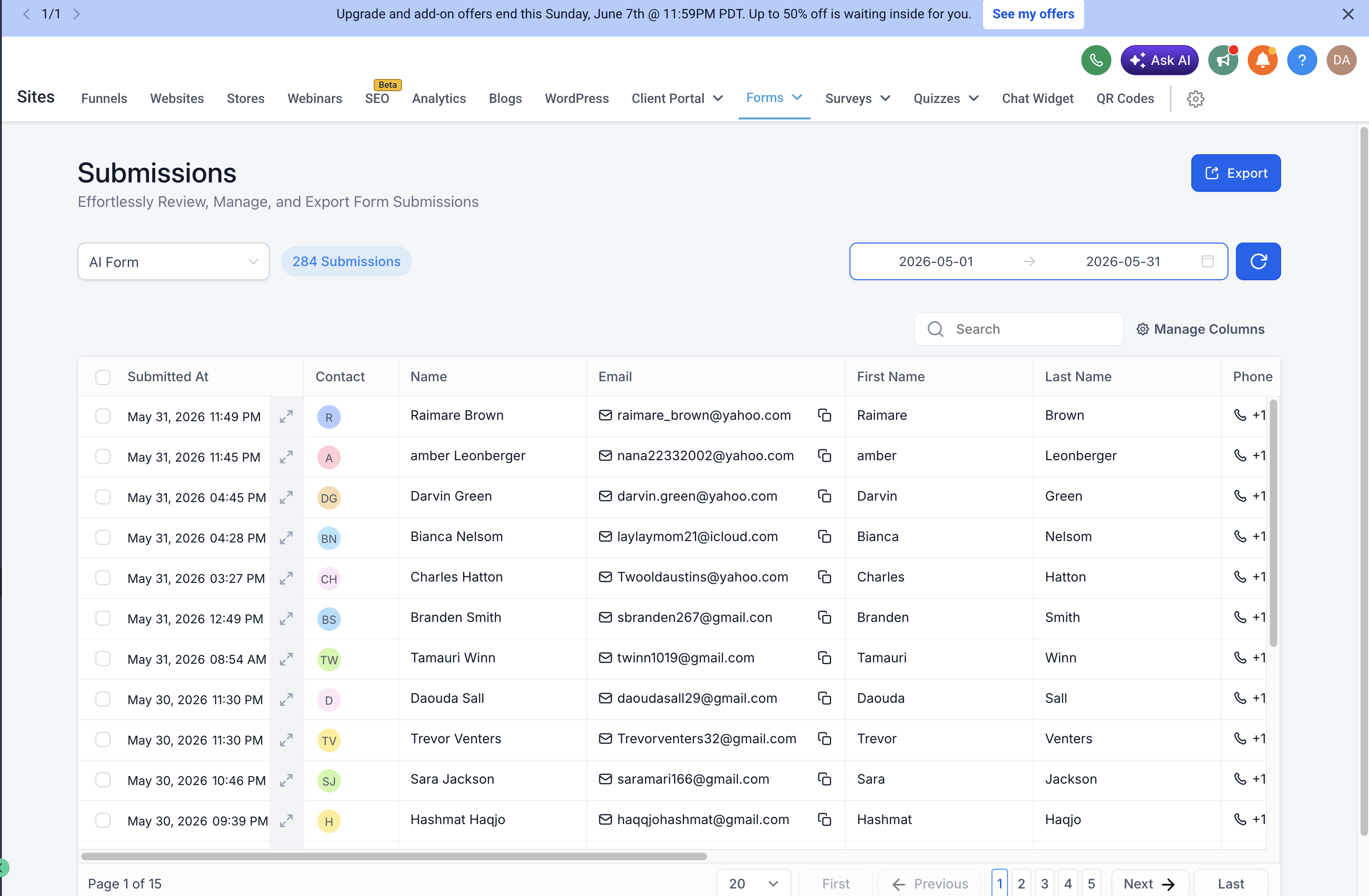 Application Data Report 1