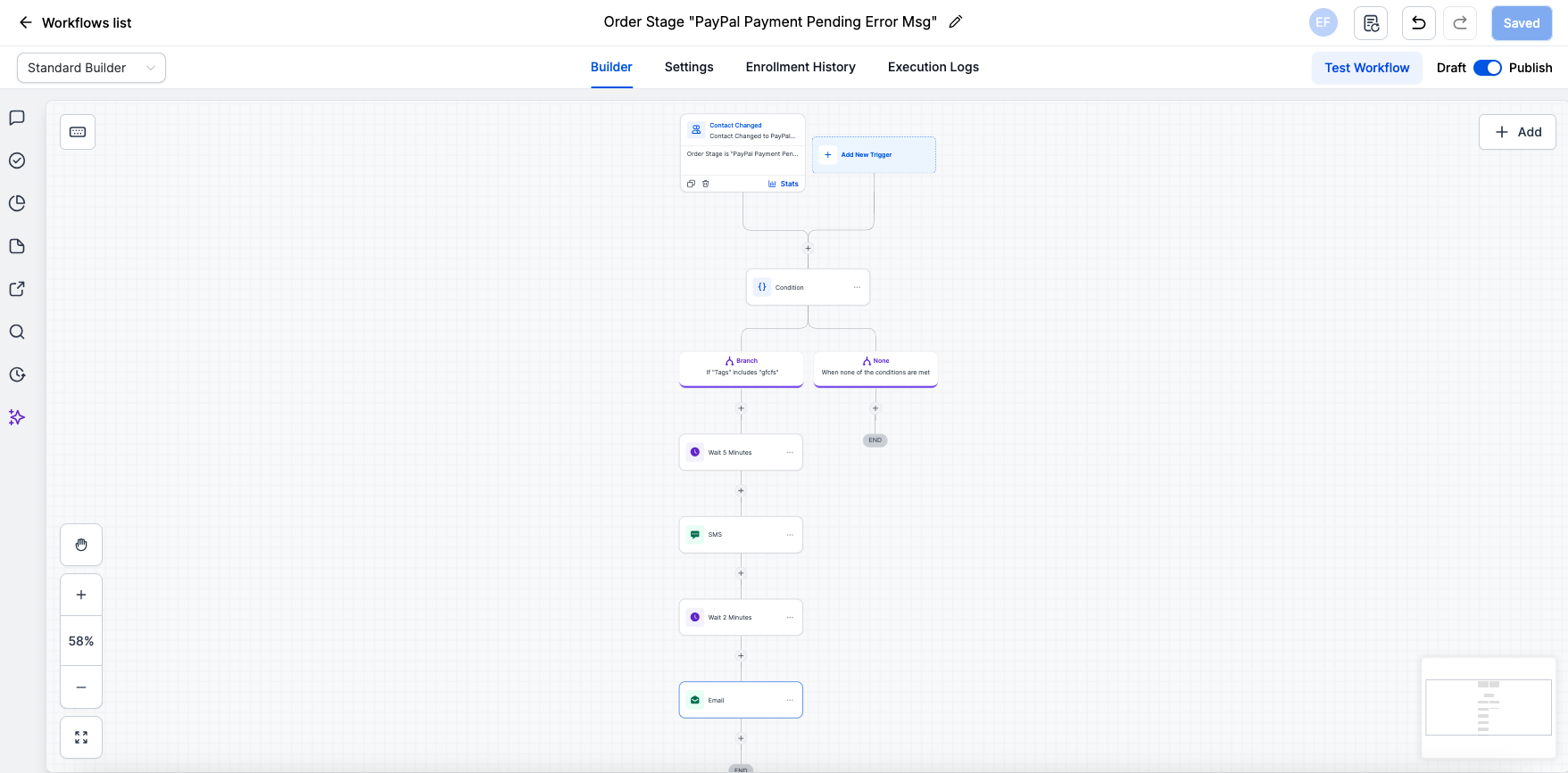 PayPal Error Workflow