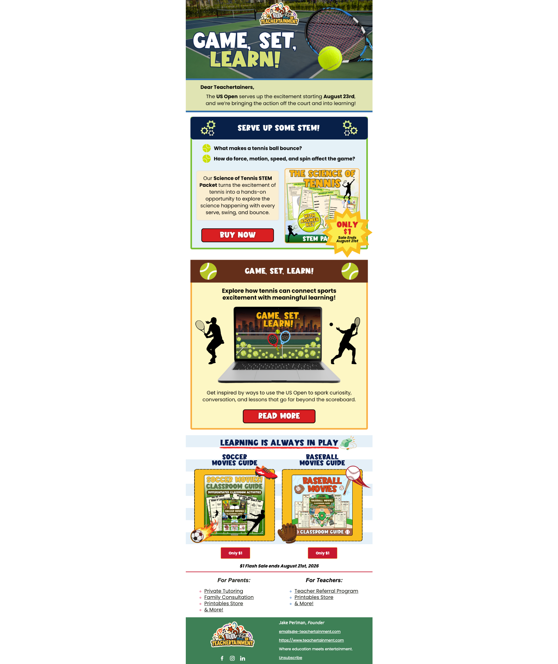 Tennis Email