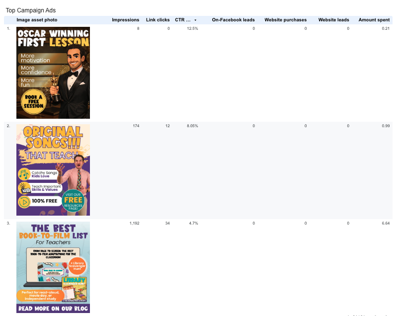 Top Meta Campaign Ads