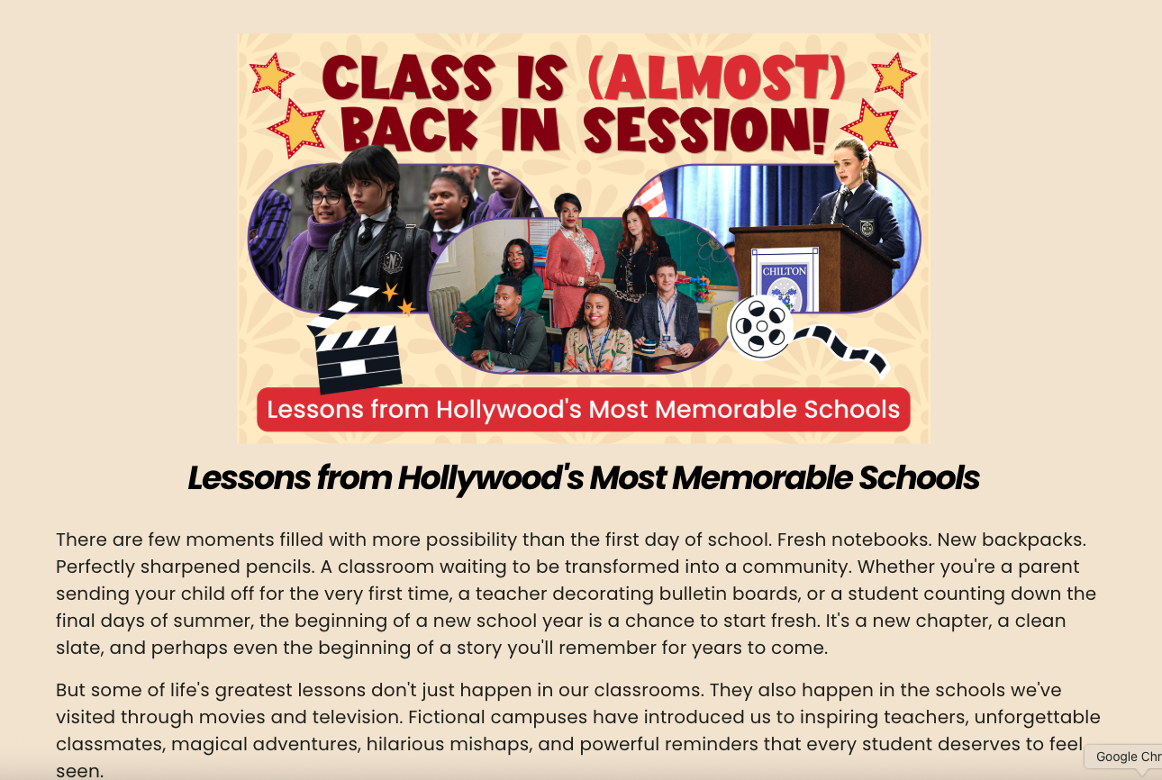 Back to School Blog