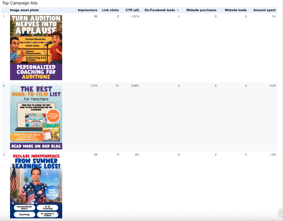 Top Meta Campaign Ads