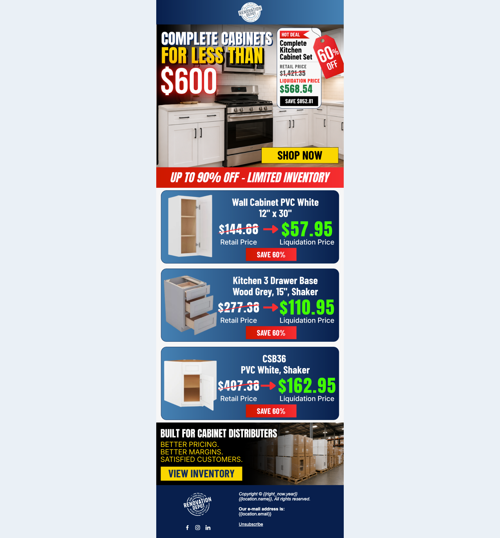 Cold Email - Cabinet Distributors