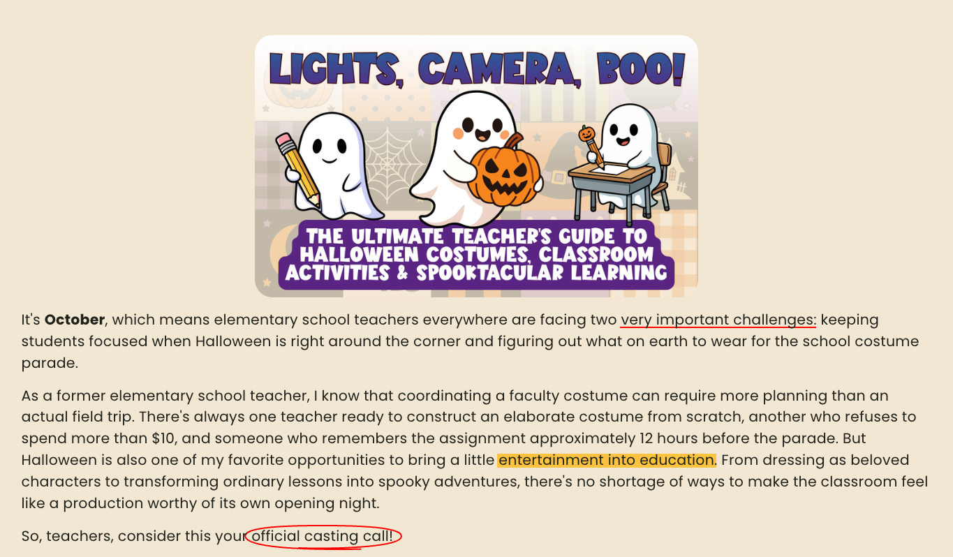 Halloween Teacher Guide Blog