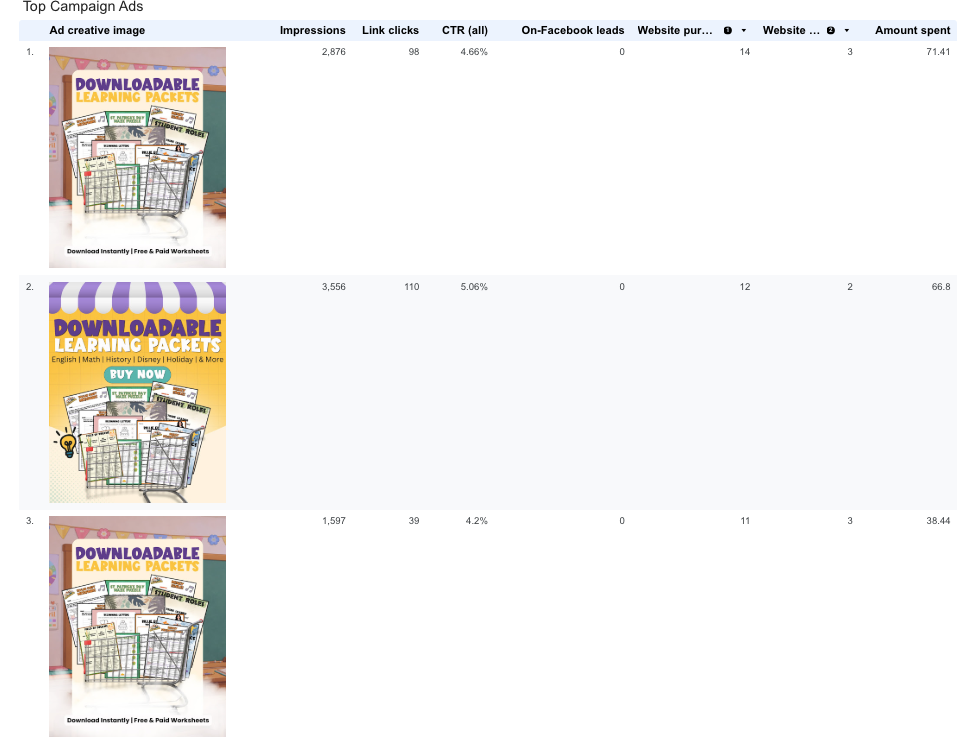 Top Meta Campaign Ads