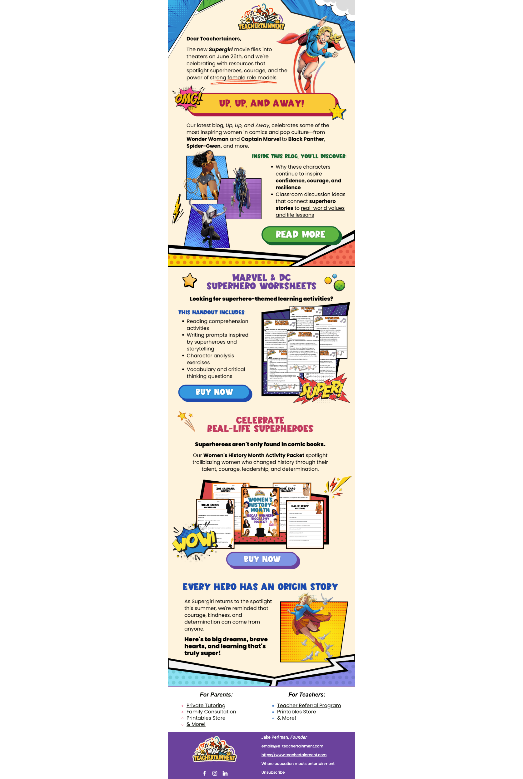 Supergirl Email Campaign