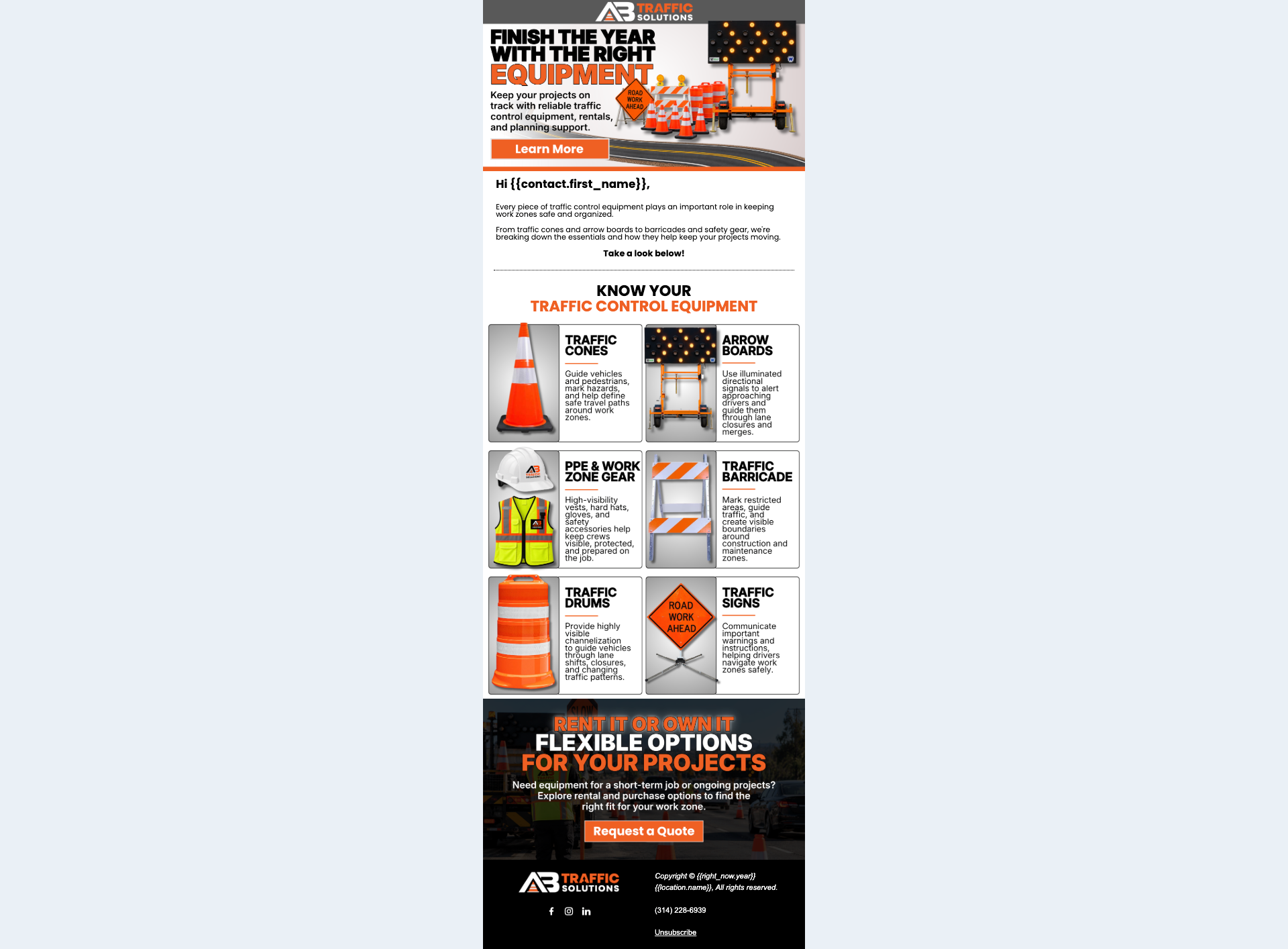 AB Traffic Solutions November Email