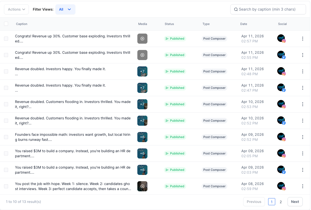 GSP Social Media Posts