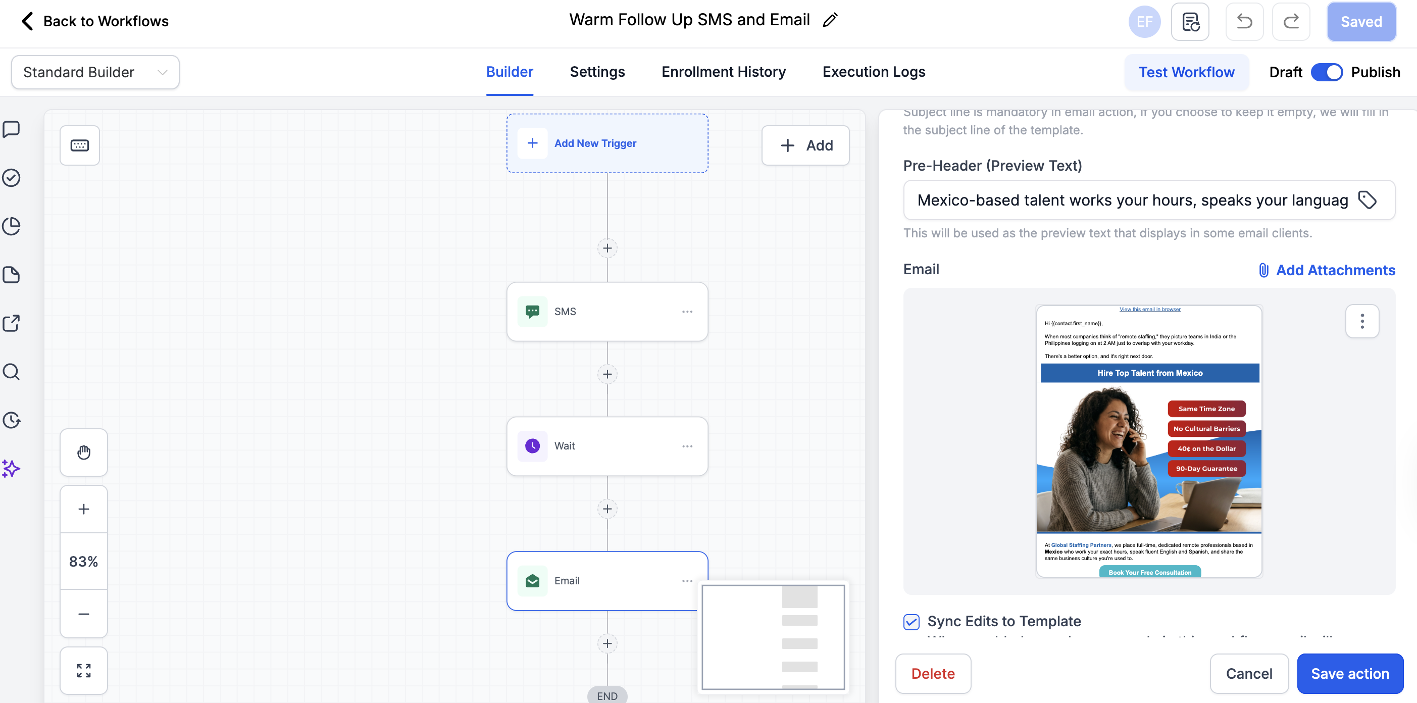 GSP Warm Follow Up Workflow