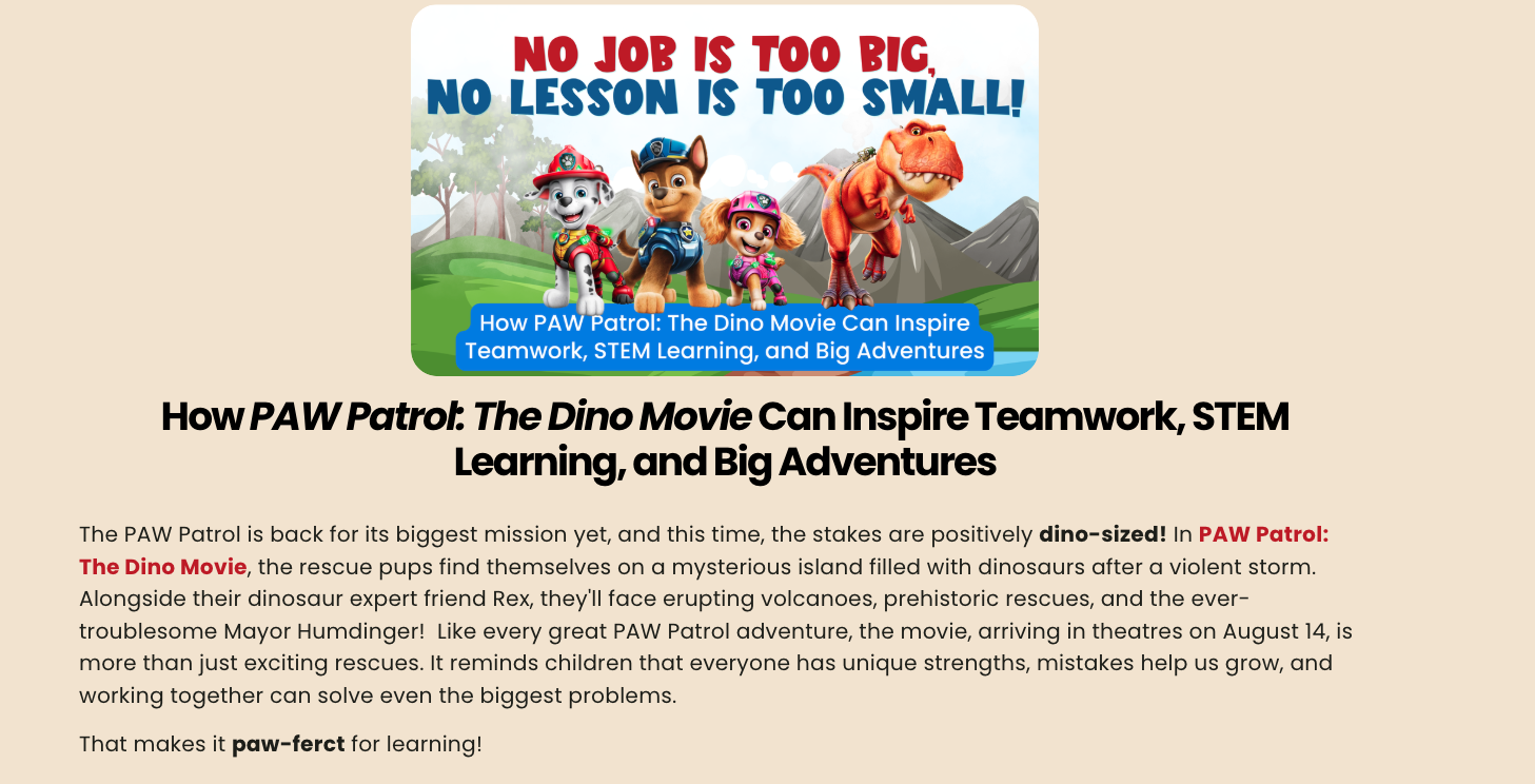 PAW Patrol Blog