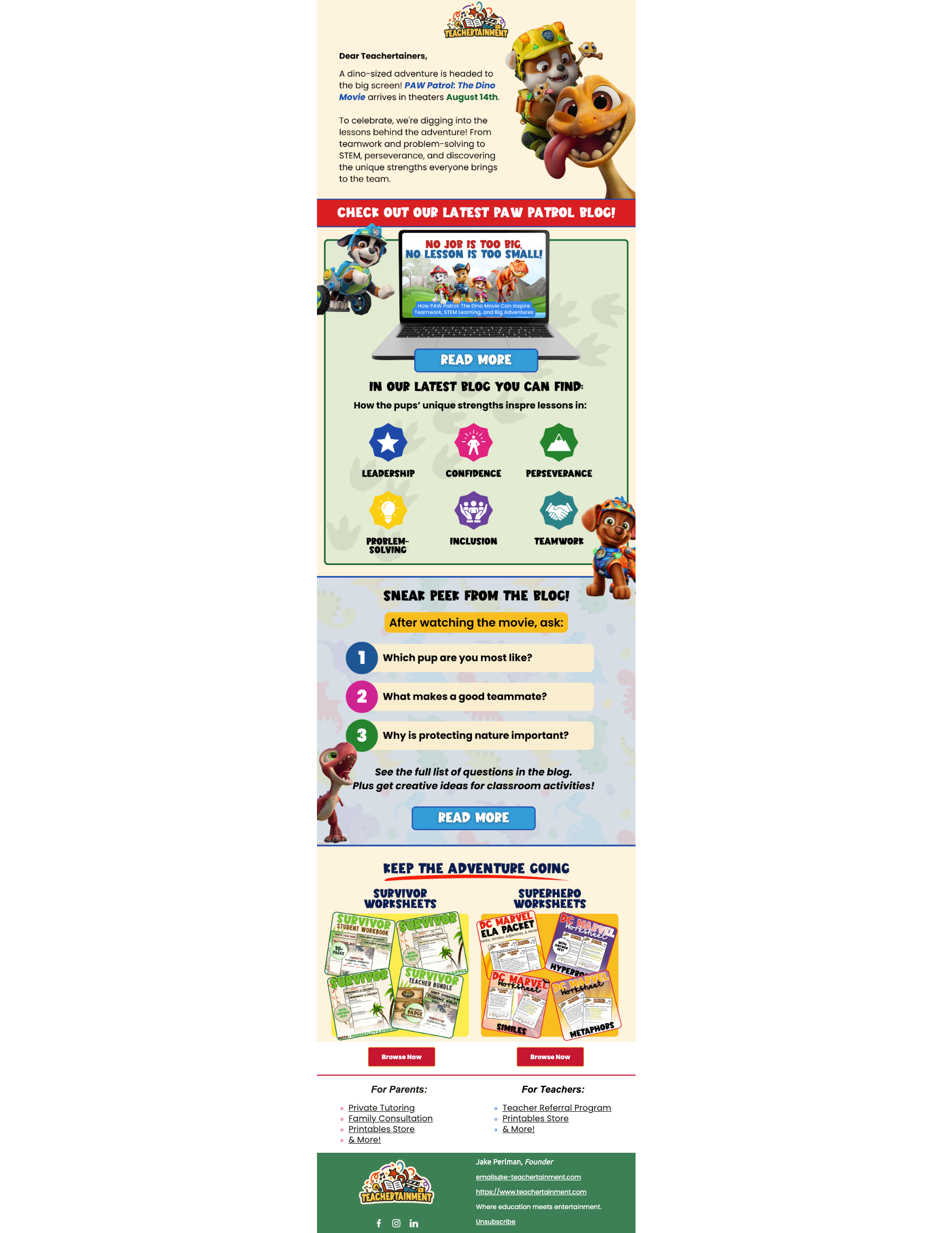 PAW Patrol Email