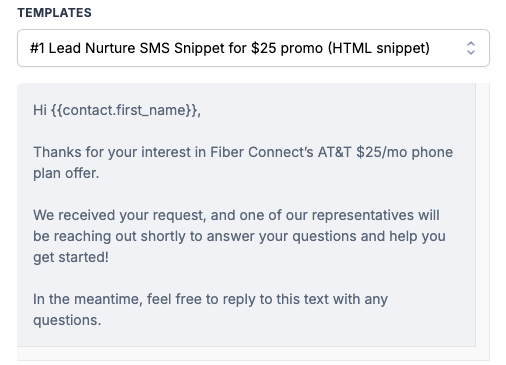 $25 Phone SMS Lead Nurture