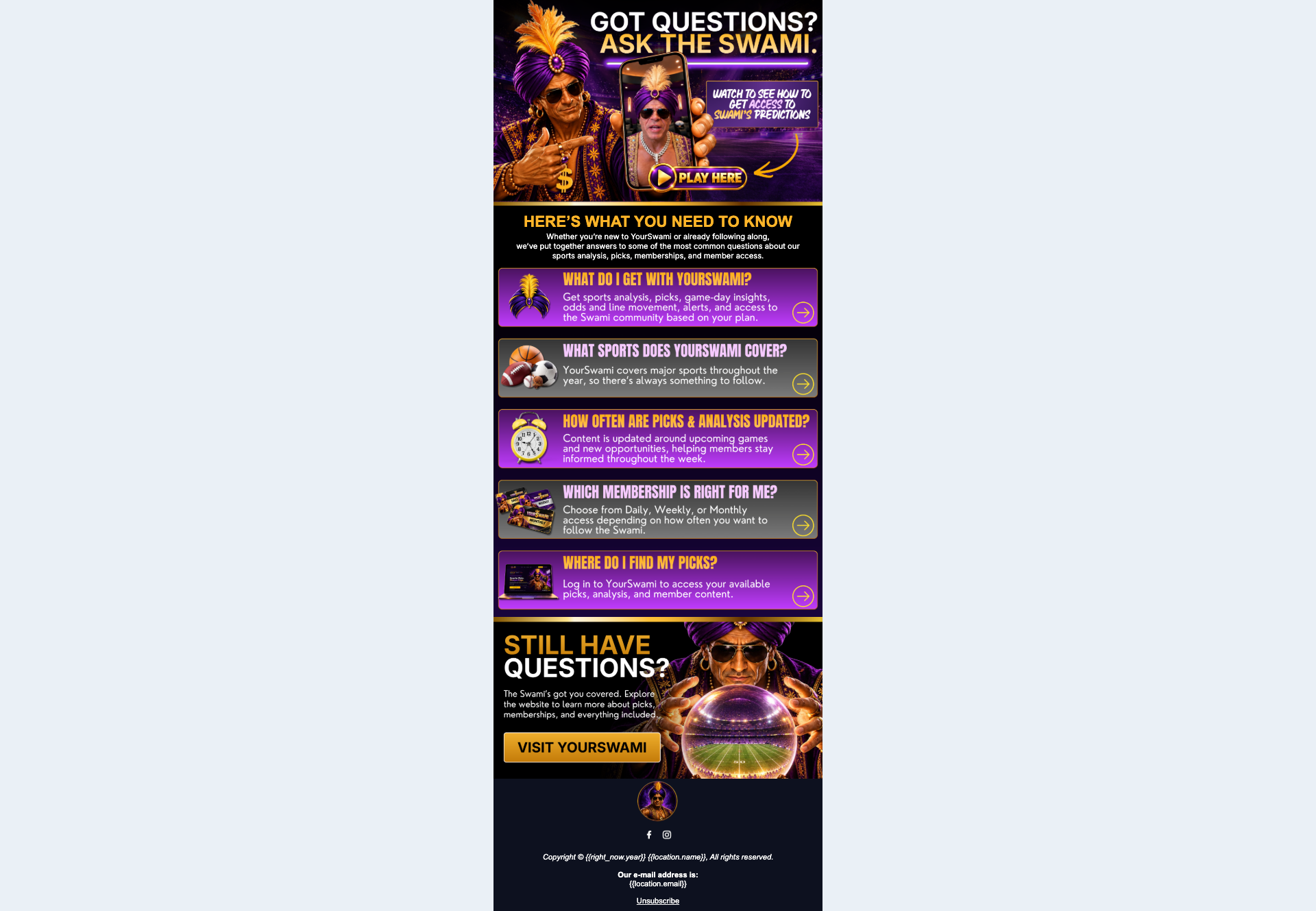FAQ Email Design