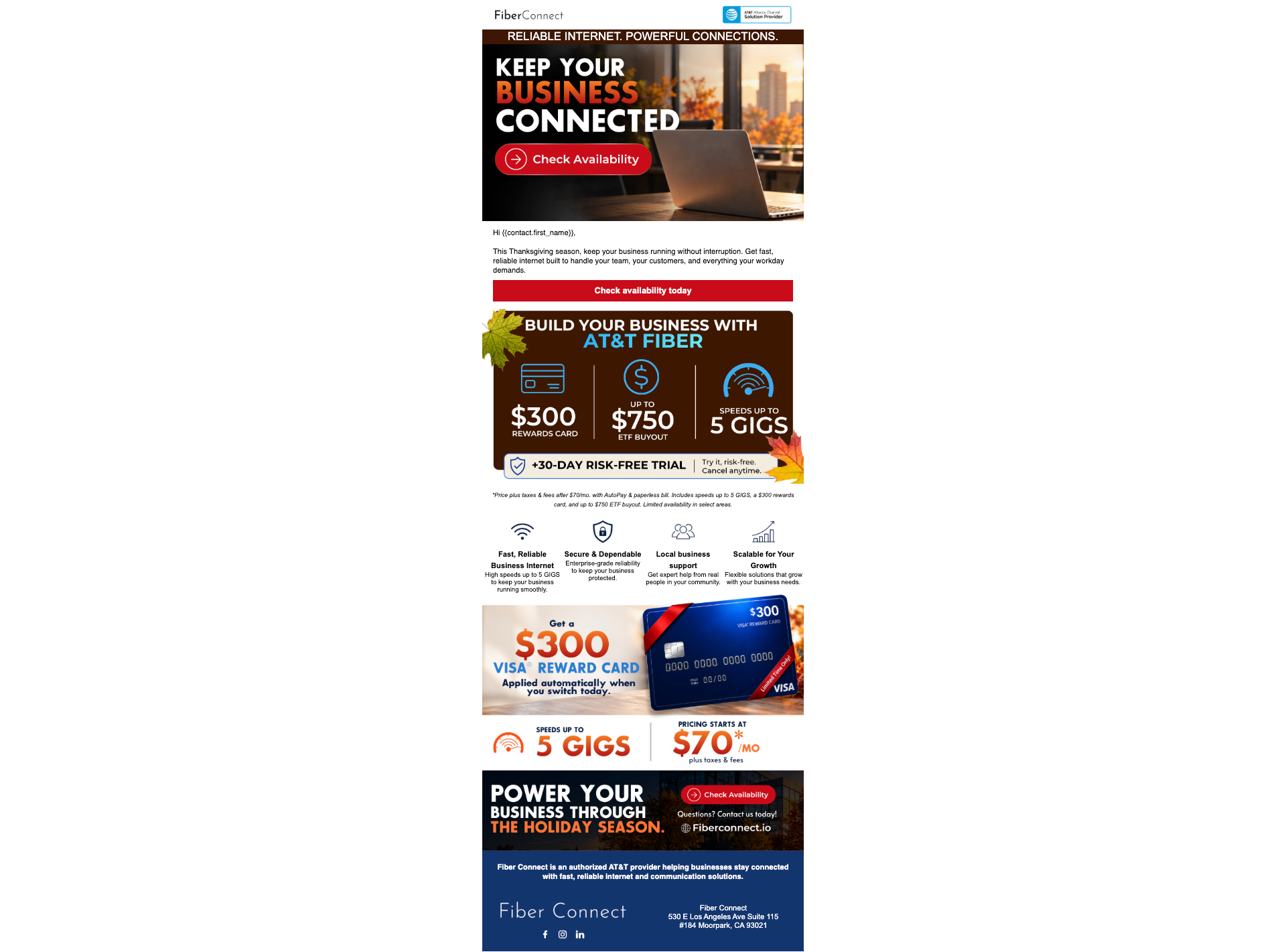 Thanksgiving/Fall Email Design