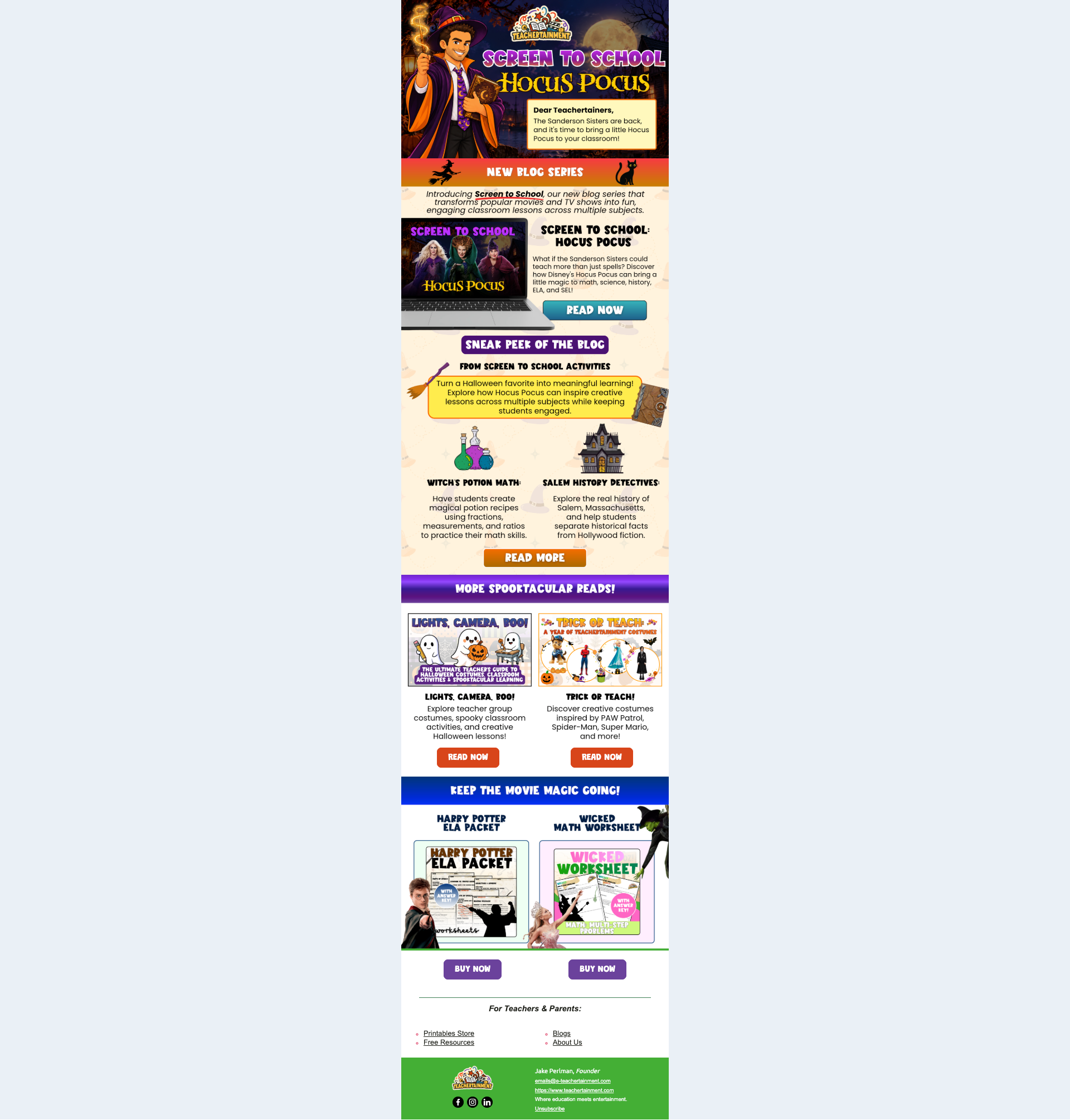 Hocus Pocus Email Campaign