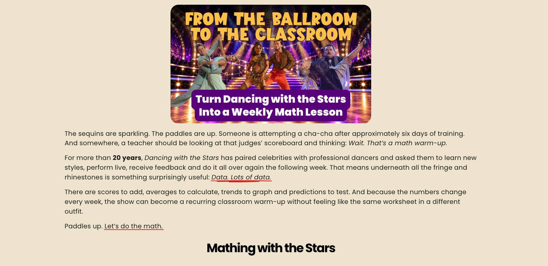 Dancing with the Stars Blog