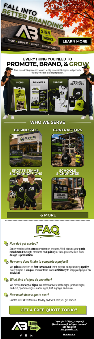 September Newsletter SignWorks Email