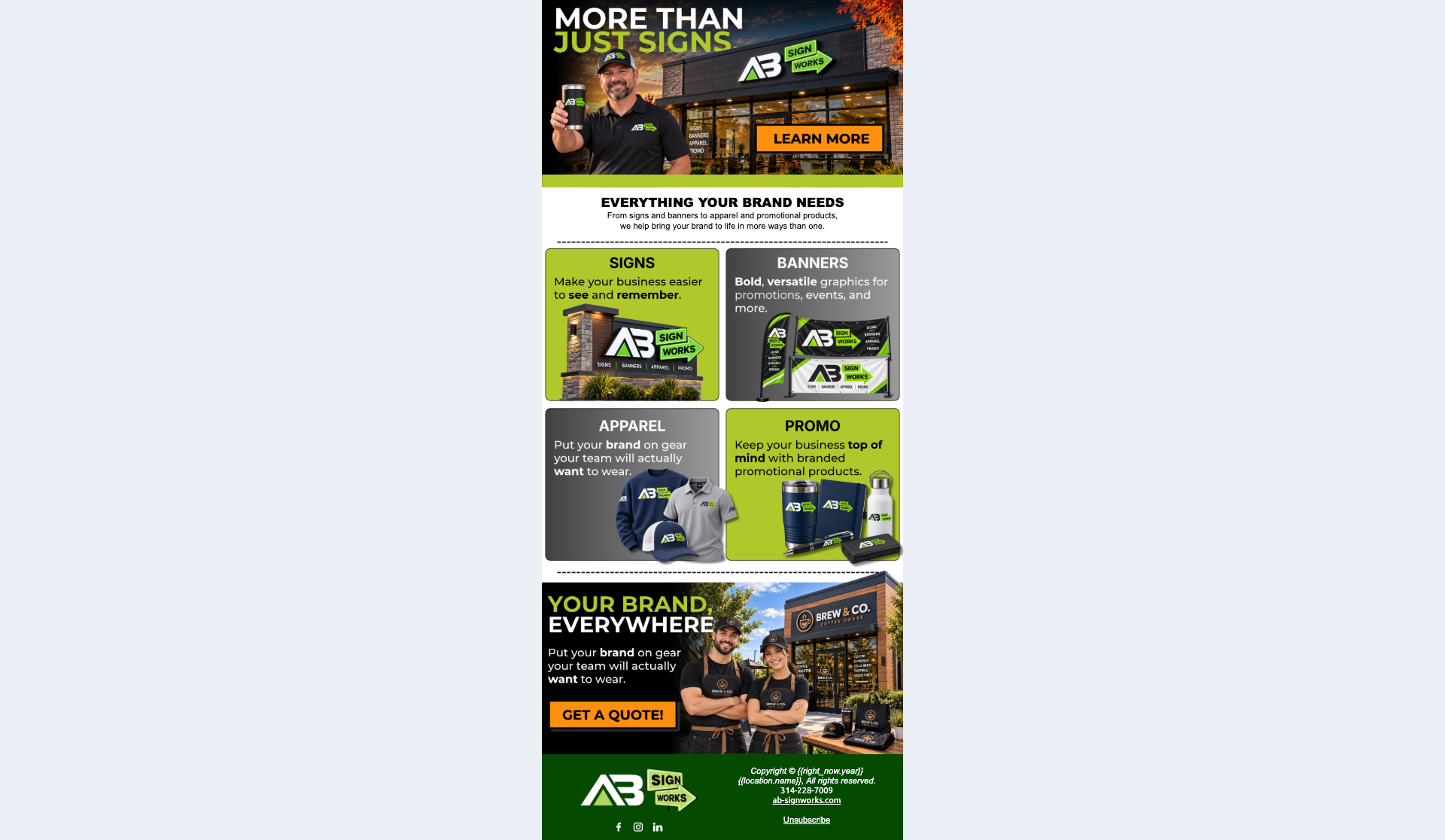 October Sign Works Email