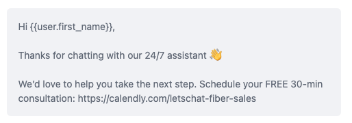 Follow Up SMS After AI Chatbot