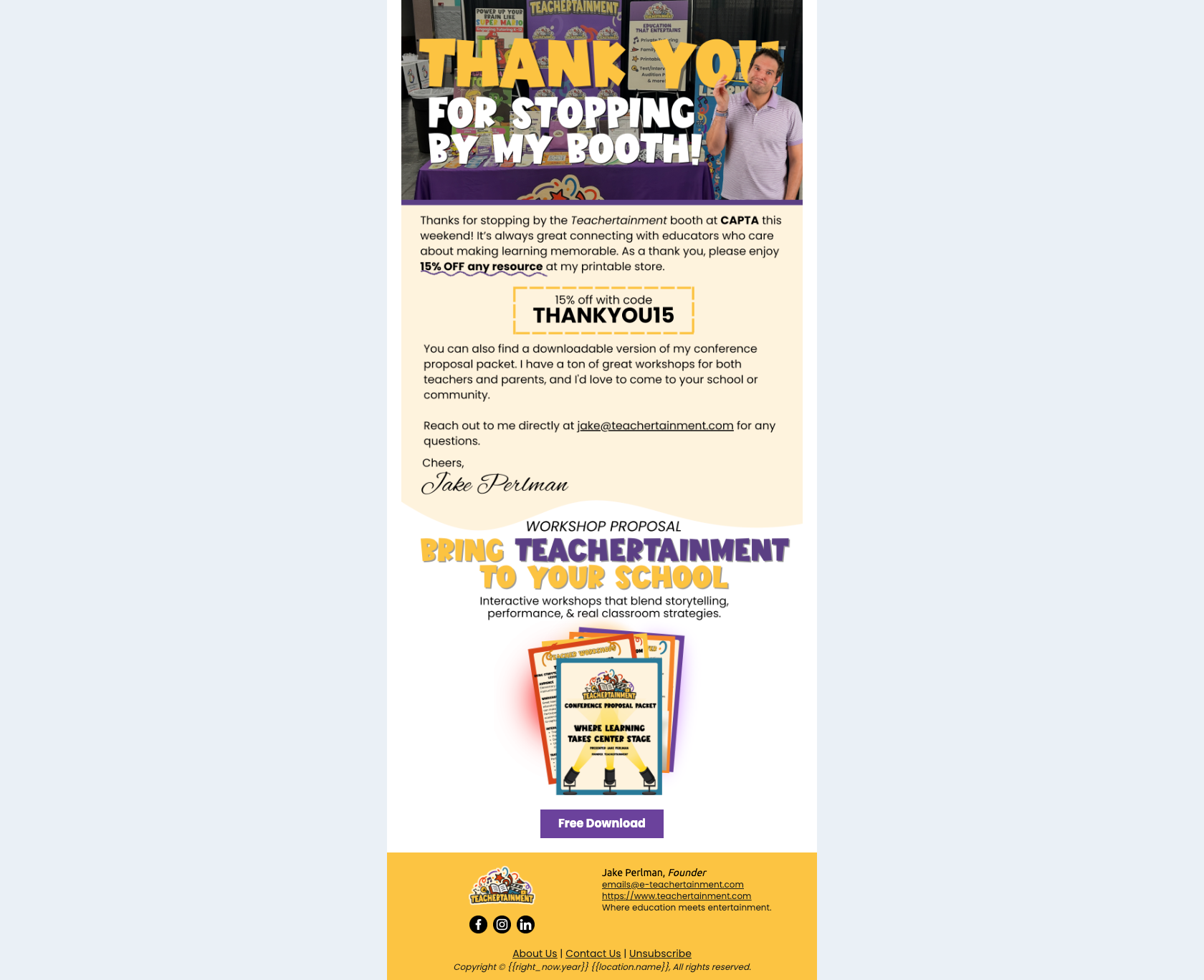 CAPTA Thank You Email Design