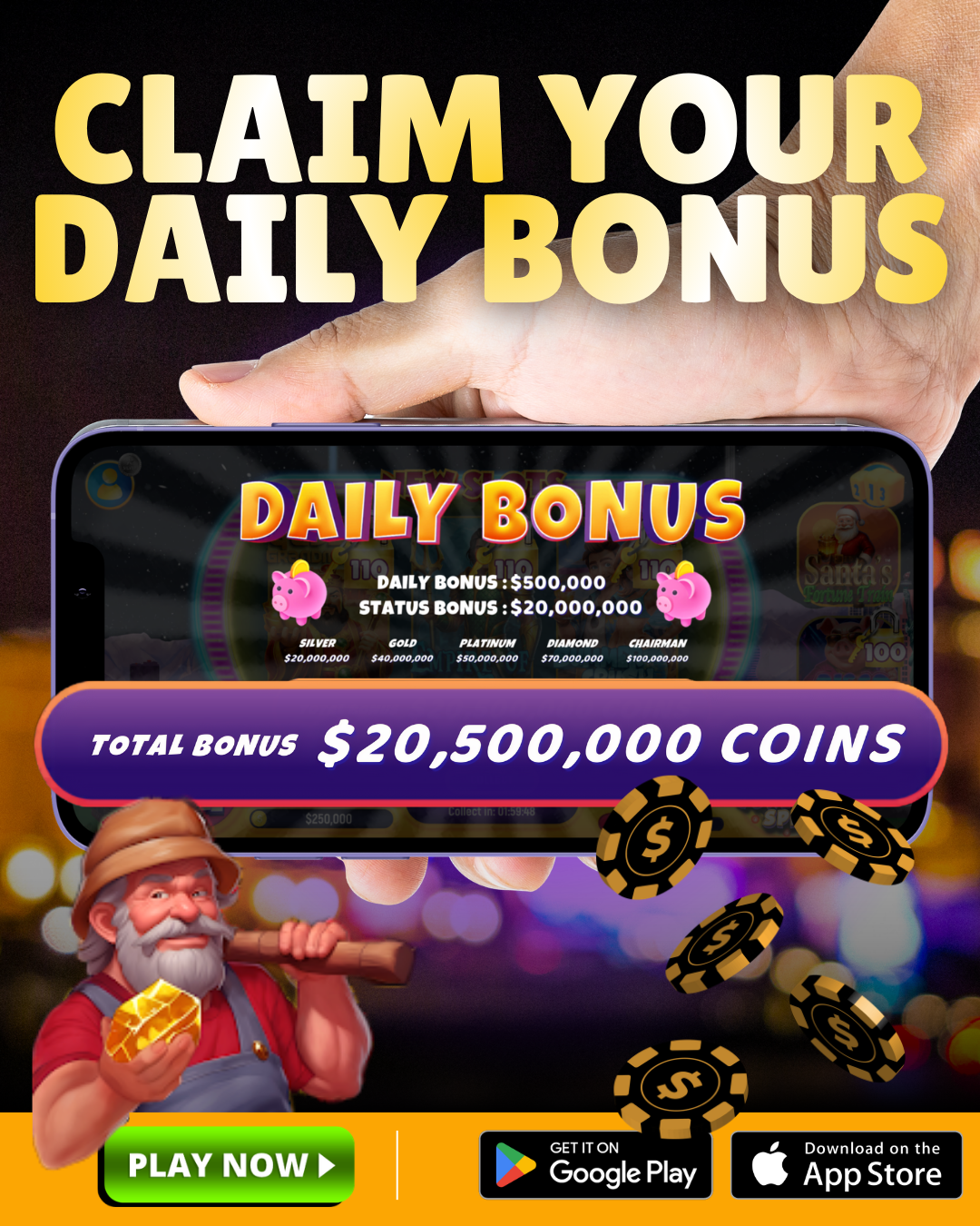 NG Slot Ad Creative - Claim Your Daily Bonus