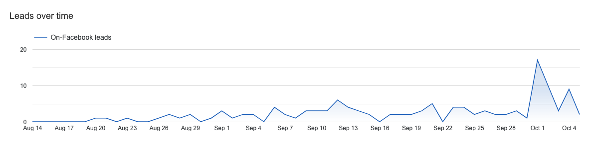 Meta Leads Over Time