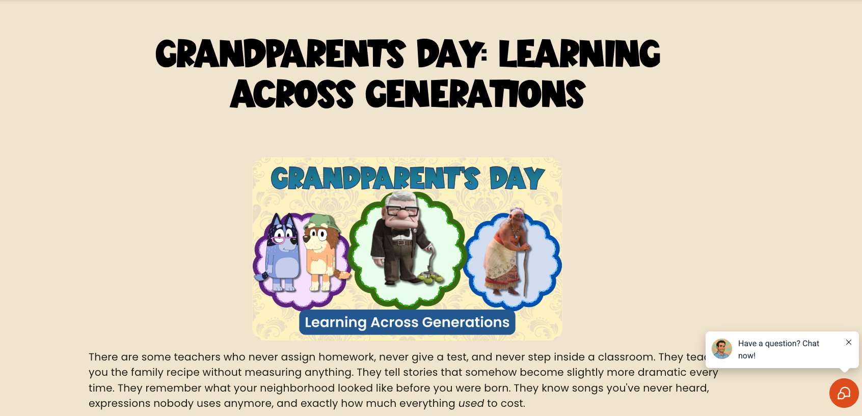 Grandparents Day Blog