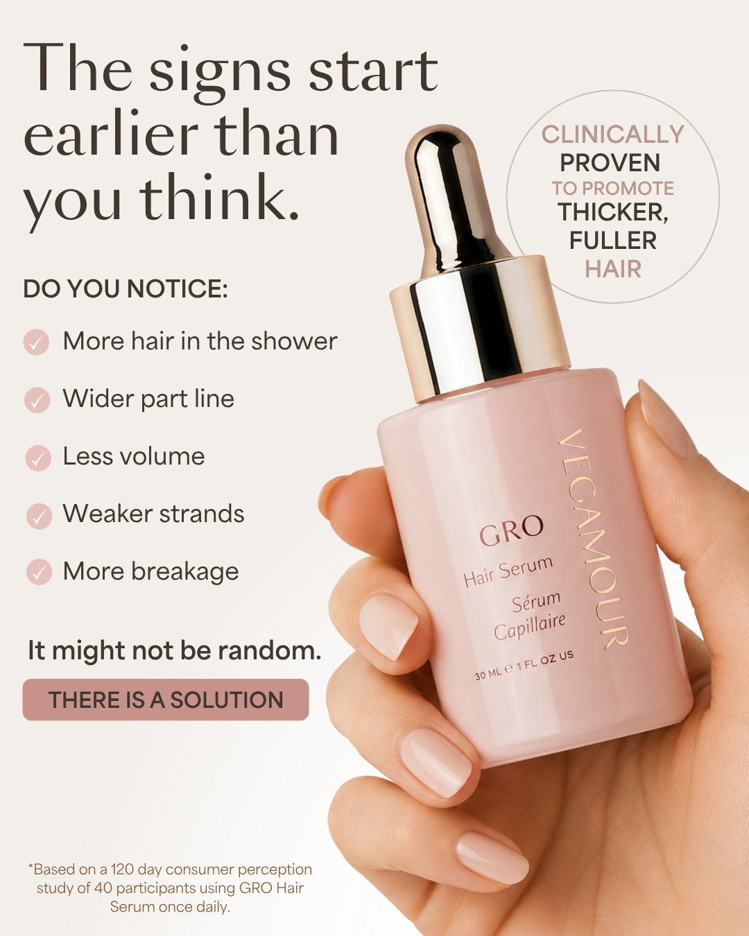 Hair thinning ad - signs start earlier