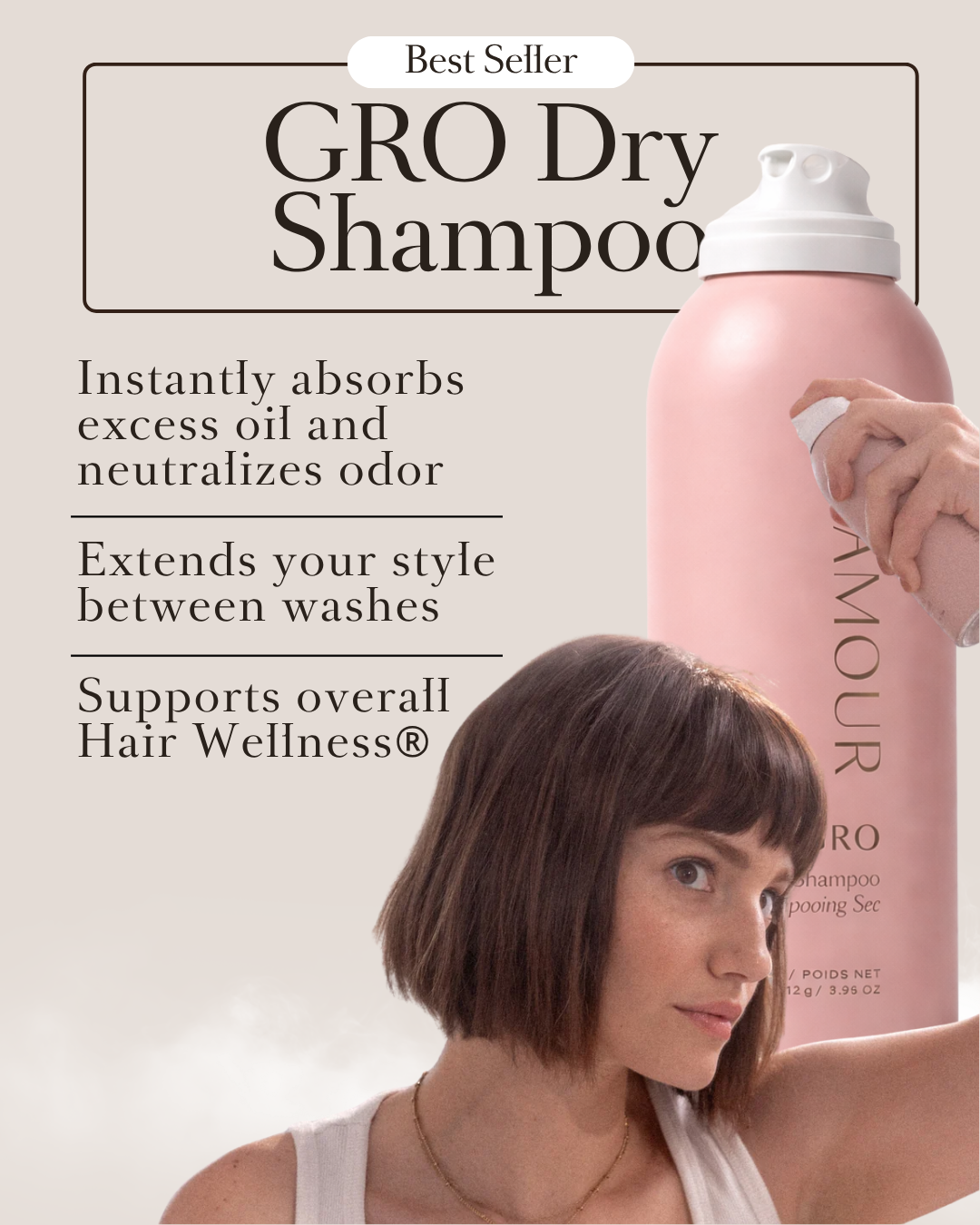 GRO Dry Shampoo - No Wash Days Solved